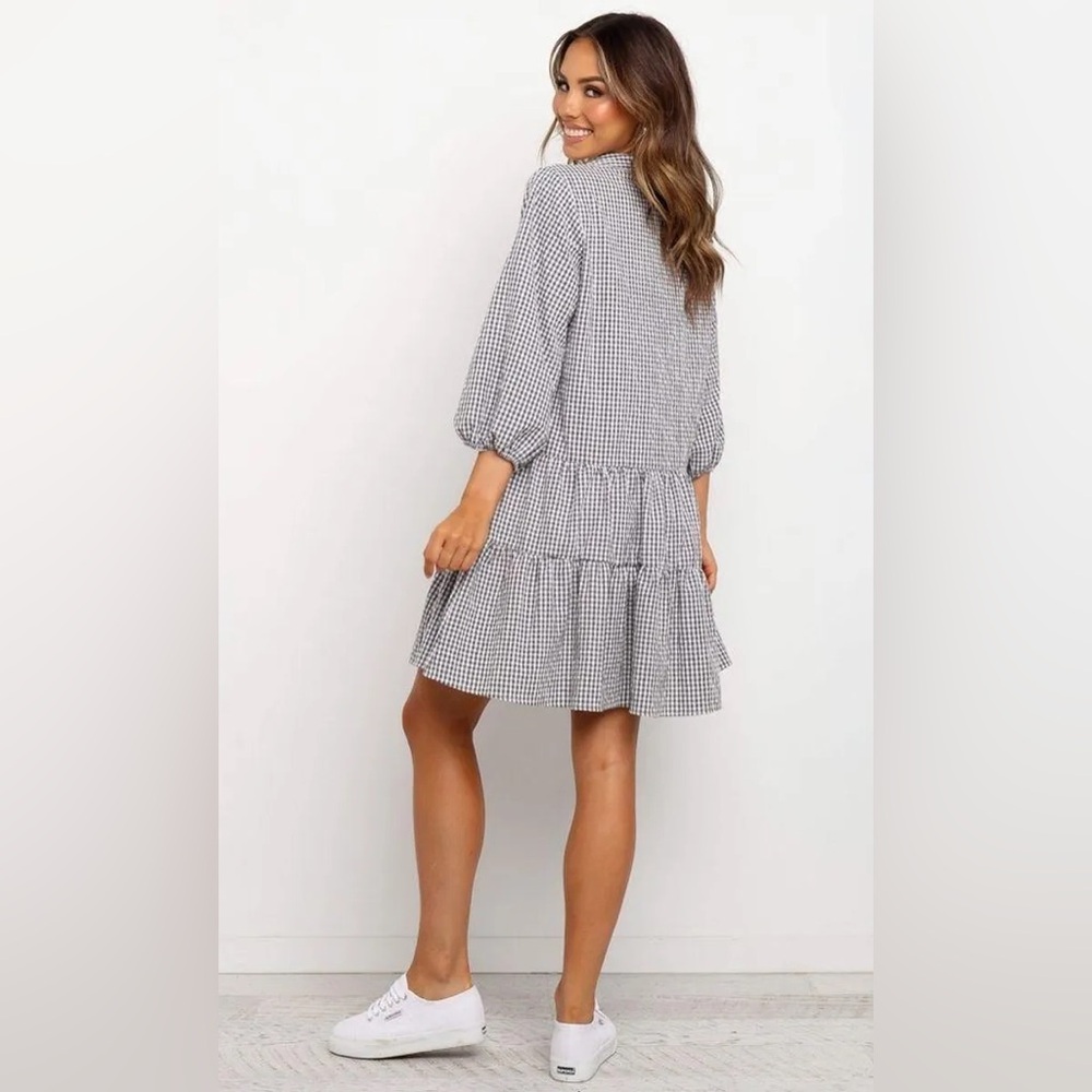 Petal & Pup Classic Gingham Button-Down Dress Size M/L - Picture 2 of 9